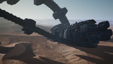 old-rusted-alien-spaceship-in-desert